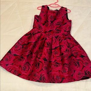 Place Red Rose Pattern Kids Dress size 10